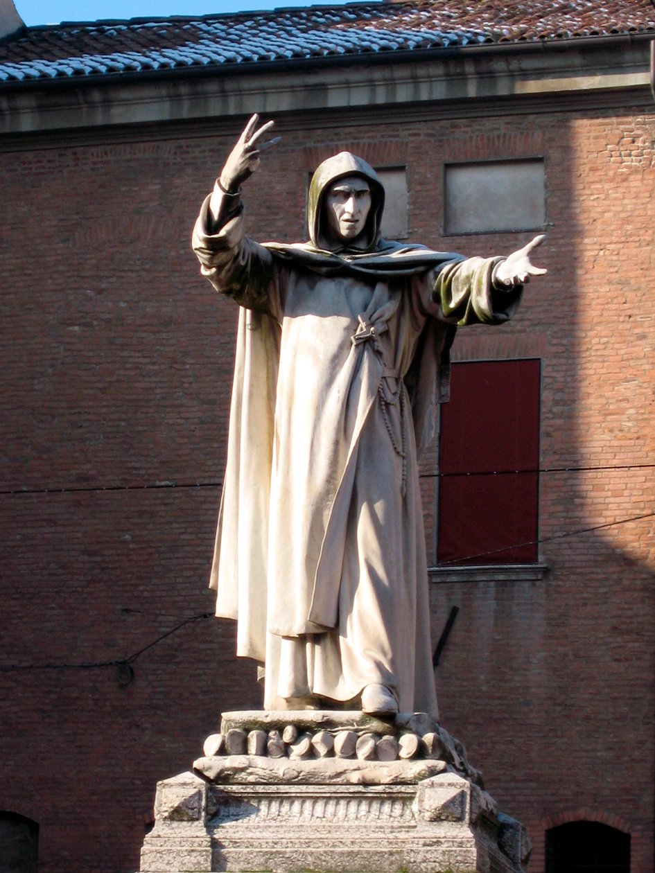 Standbeeld van Girolamo Savonarola door School Italian