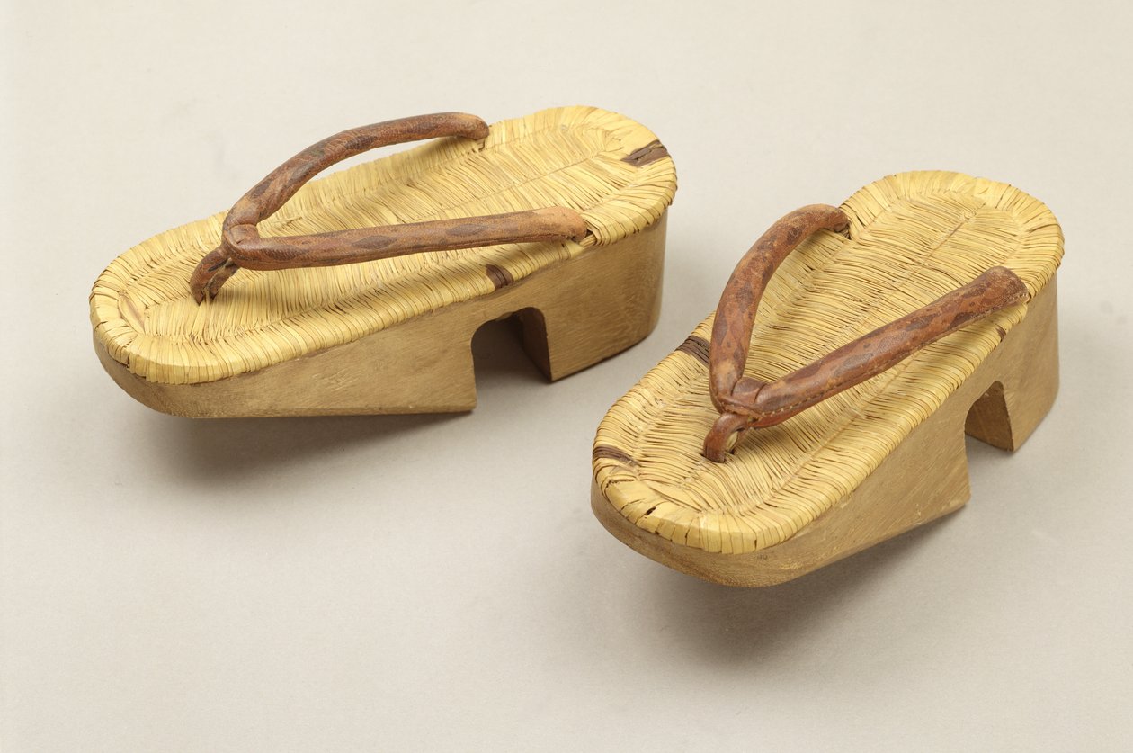 Jongens geta sandalen door Japanese School