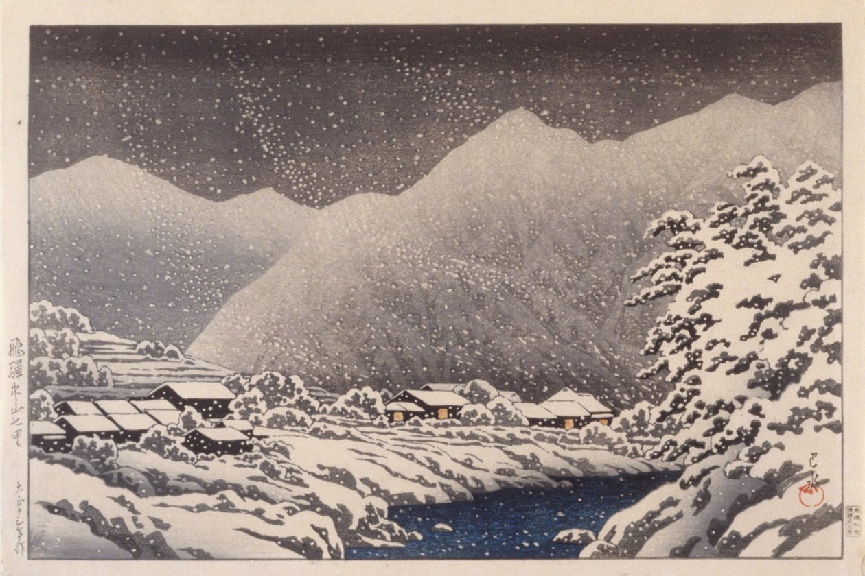 Hida Vallei in de Winter door School Japanese