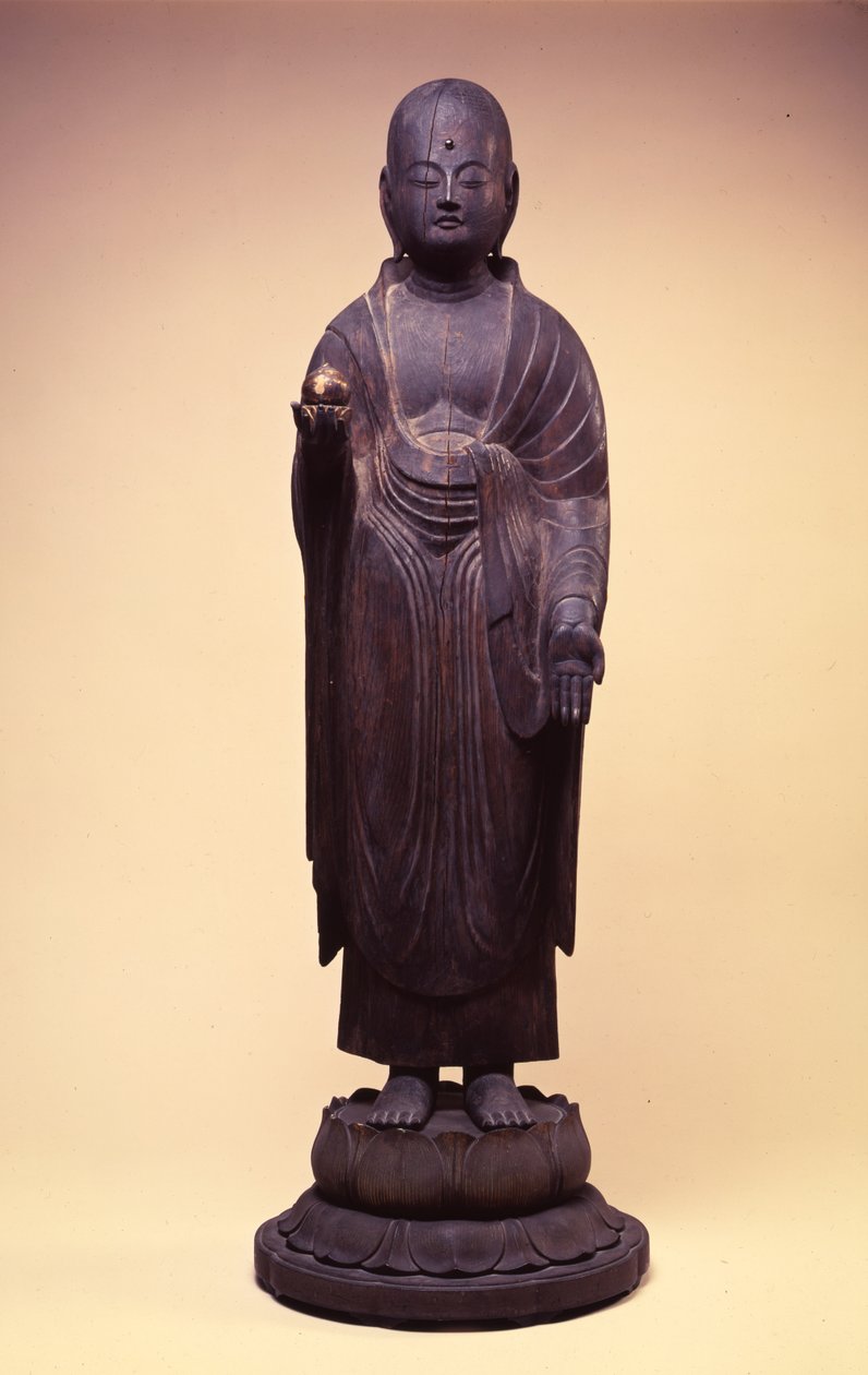 Jizo Bosatsu, Late Heian / Fujiwara Periode door Japanese School
