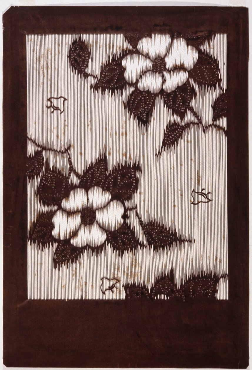 Stencil: Hibiscus en mus door School Japanese