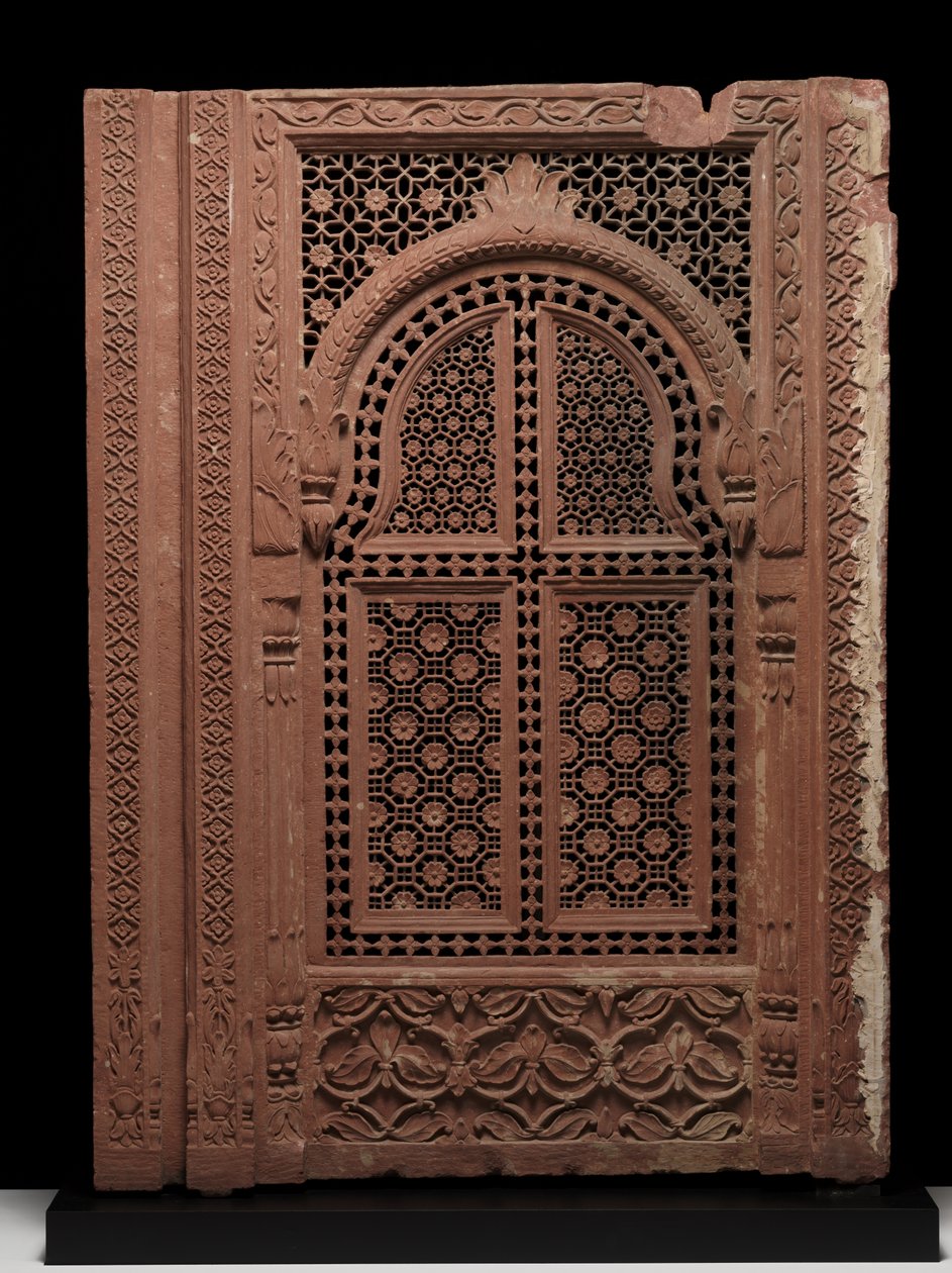 Paar Jali-schermen, c.18e eeuw door School Mughal