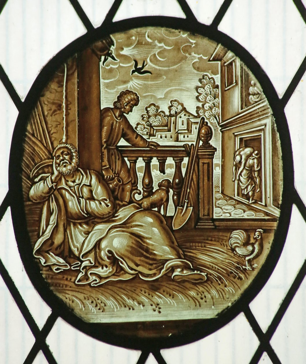 18600 (glas-in-lood) door School Netherlandish