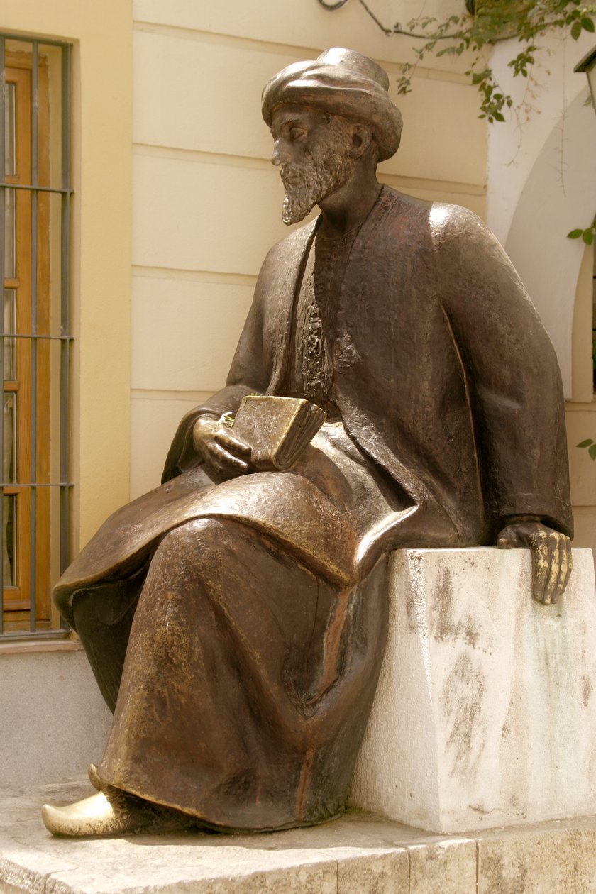 Standbeeld van Mozes Maimonides (brons) door School Spanish