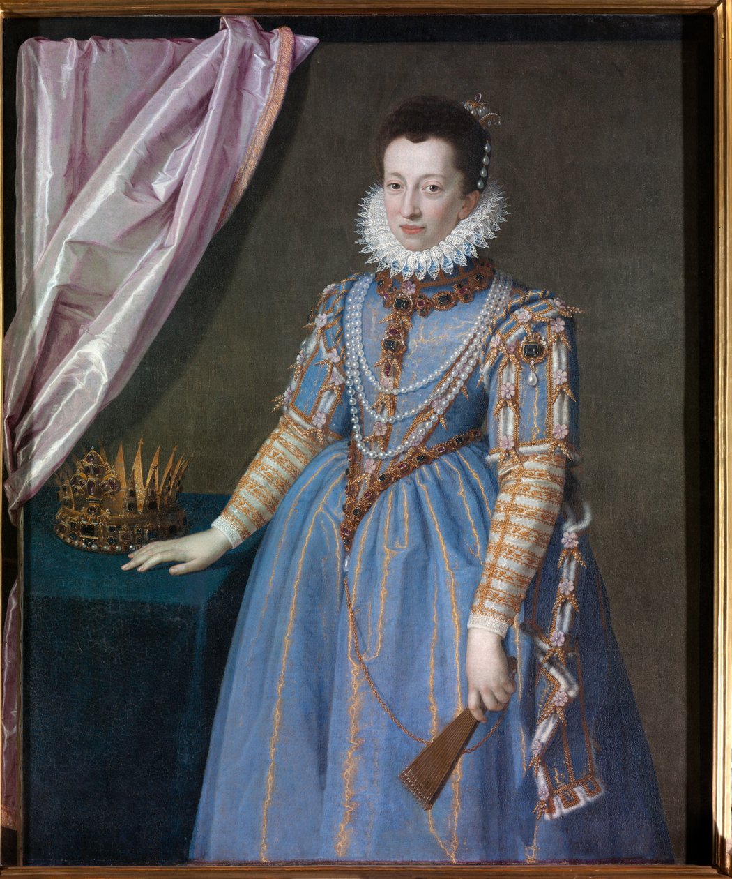 Portret van Cristina di Lorena, groothertogin van Toscane, 1590 door Scipione Pulzone