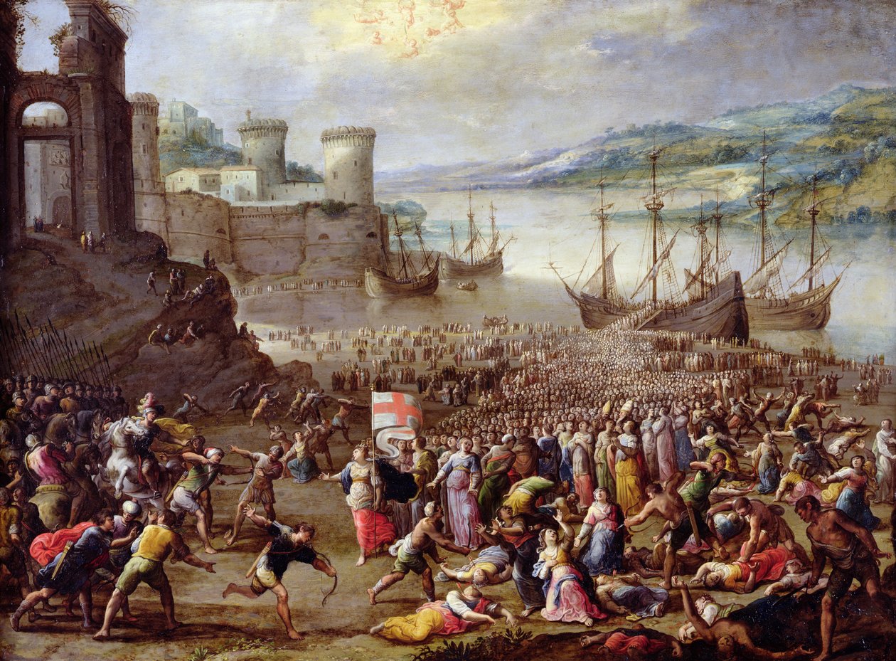 Het Martelaarschap van St. Ursula door Scipione Compagno