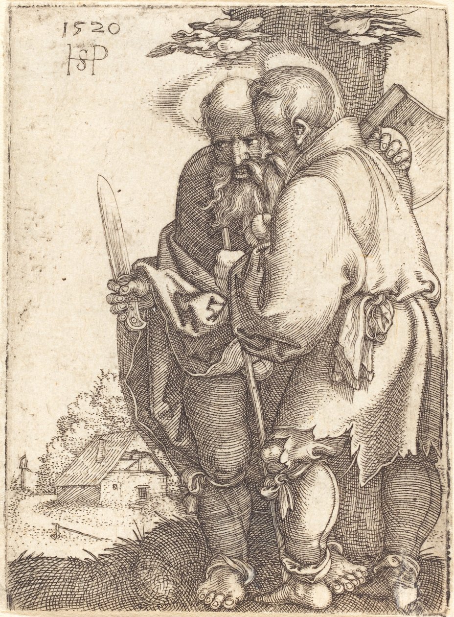 Bartholomeus en Matthias door Sebald Beham