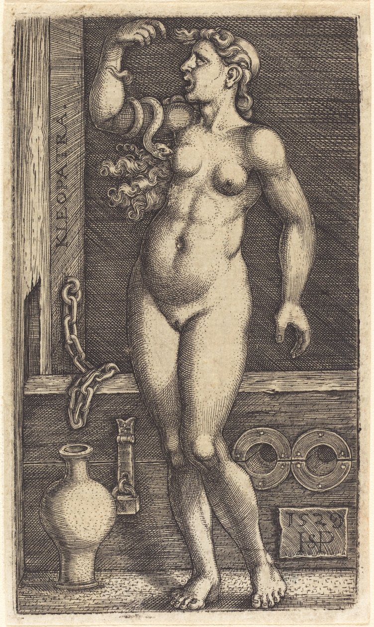 Cleopatra Staand door Sebald Beham
