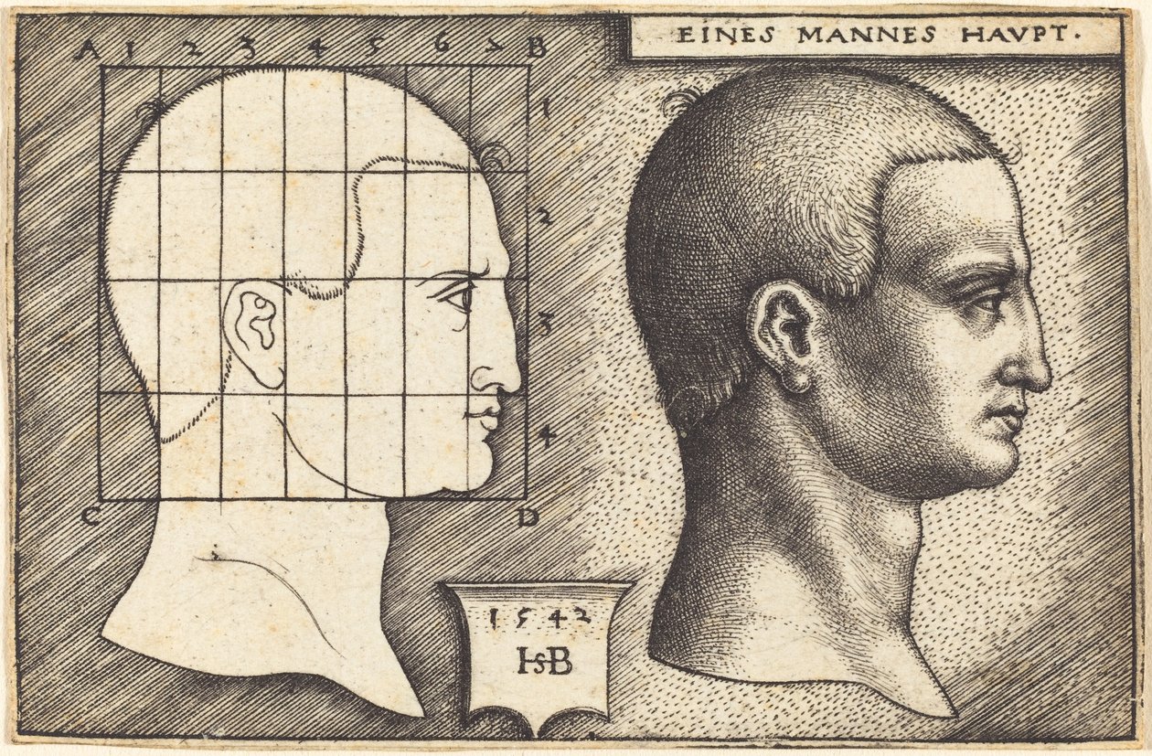 Hoofd van een Man door Sebald Beham
