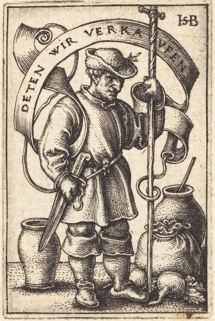 Boer op de markt [links] door Sebald Beham