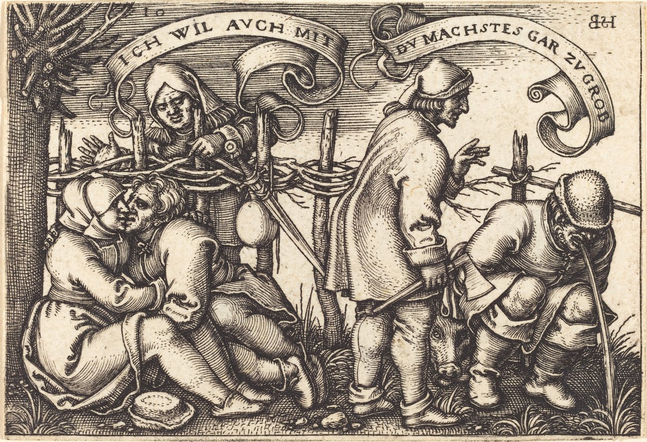 Boeren achter de Haag door Sebald Beham