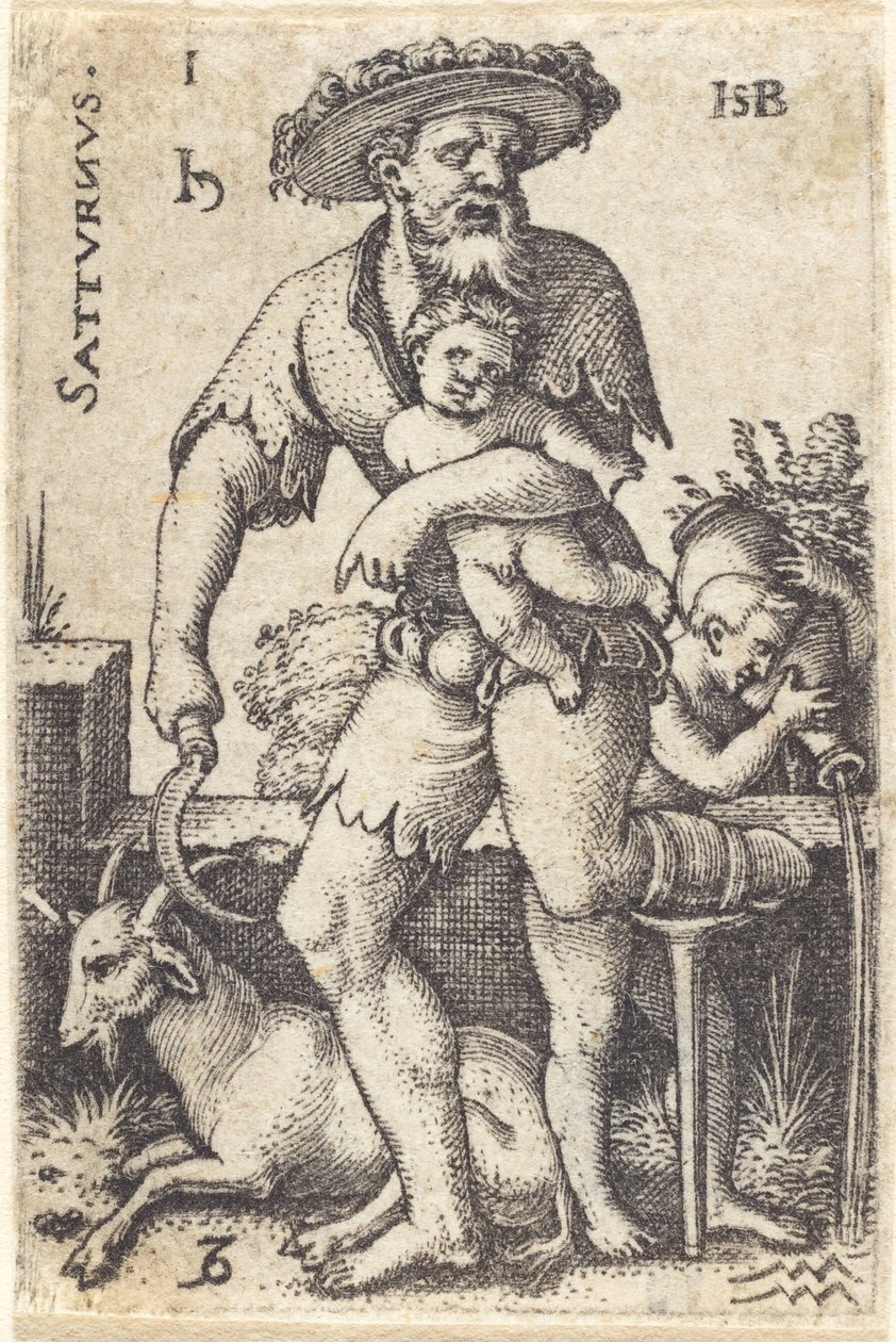 Saturnus door Sebald Beham