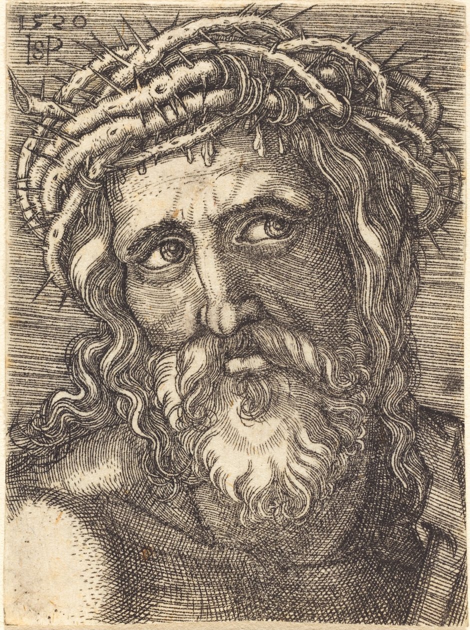 Het hoofd van Christus door Sebald Beham