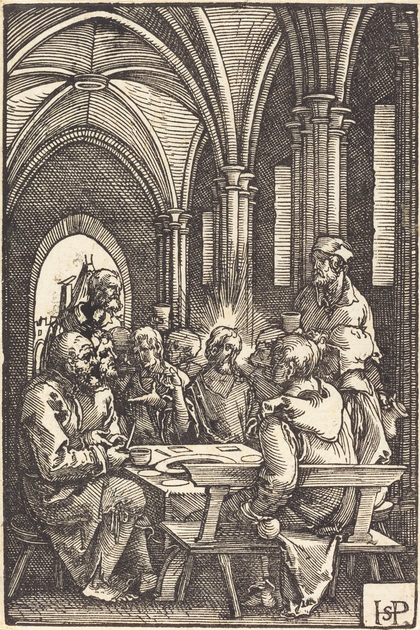 Het Laatste Avondmaal door Sebald Beham