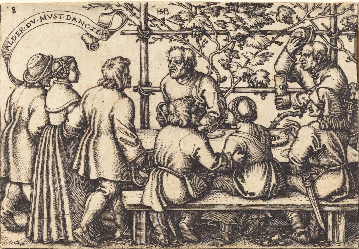 Het boerenbanket door Sebald Beham