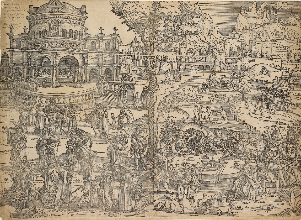 Het feest van Herodes, begin 16e eeuw door Sebald Beham