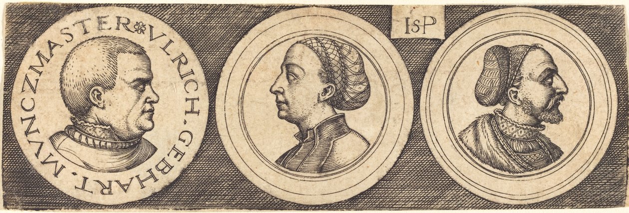 Drie Medailles met Portretten door Sebald Beham