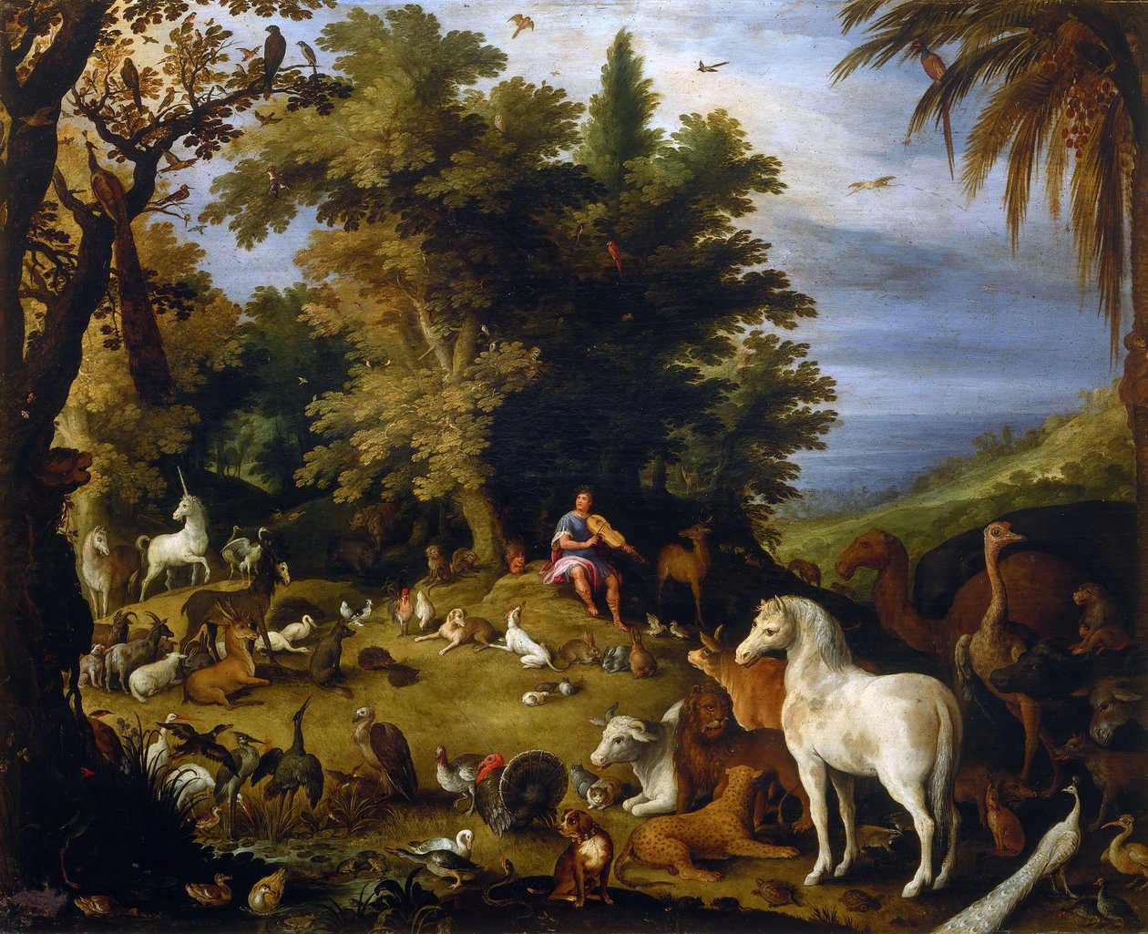 Orpheus tussen de dieren, ca. 1595 door Sebastiaen Vrancx