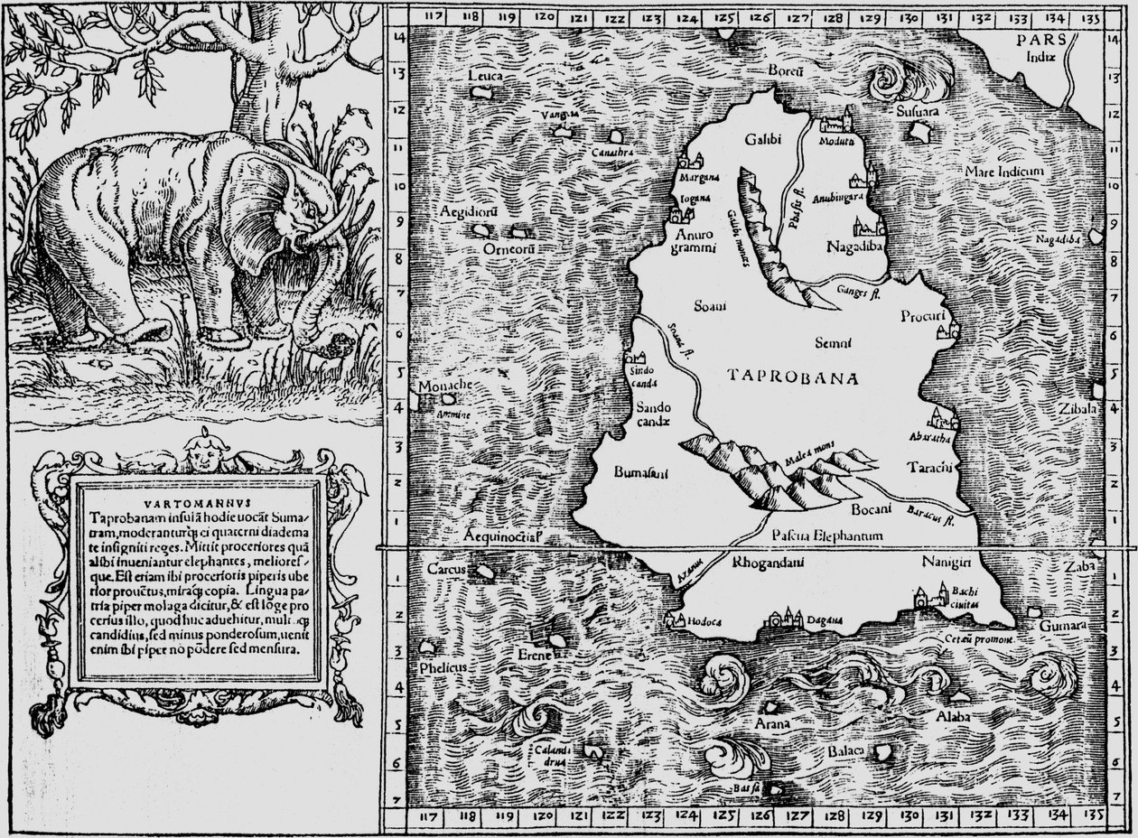 Tabula Asiae XII, Toprobana eiland door Sebastian Munster