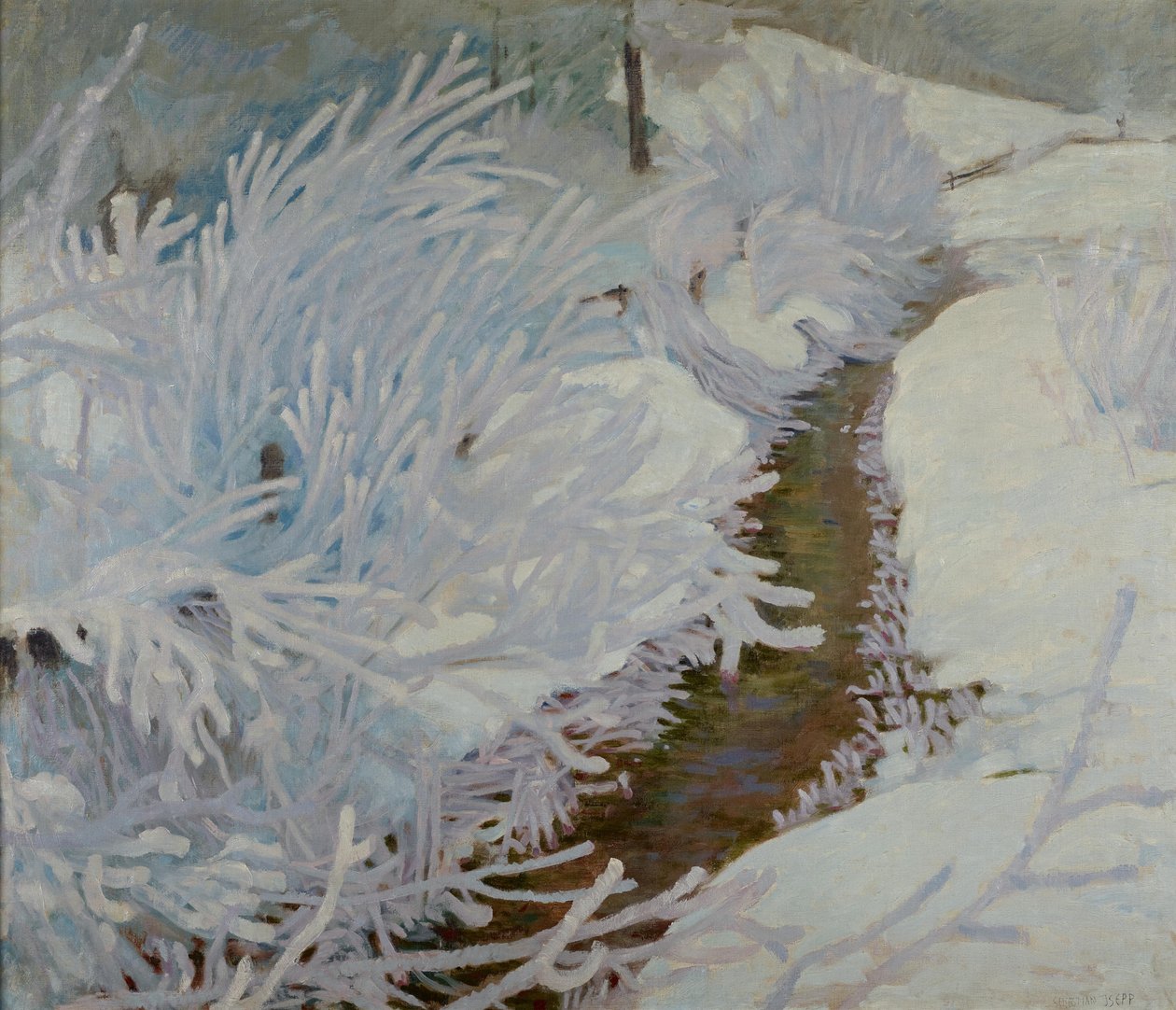 Beek in de winter door Sebastian Isepp