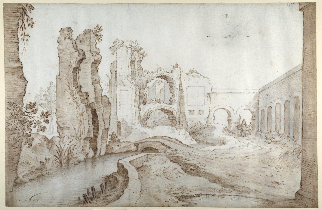Ruïnes van de Thermen van Titus door Sebastian Vrancx