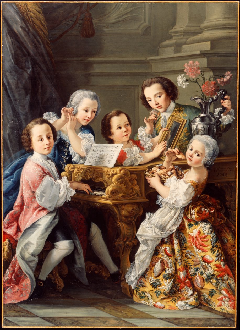 Allegorie van de vijf zintuigen door Sebastiano Ceccarini