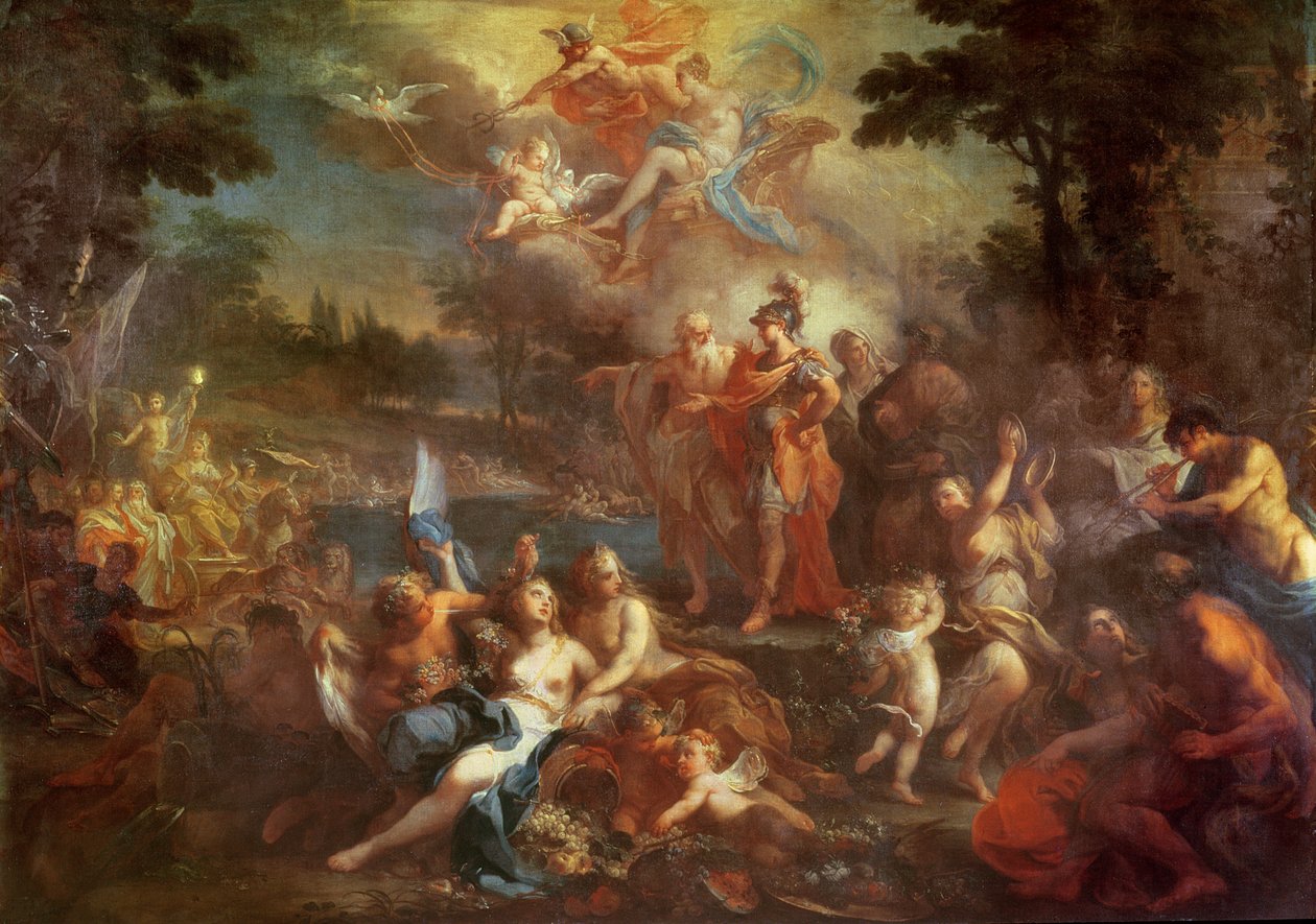 Het Visioen van Aeneas in de Elyseïsche Velden, c.1735-40 door Sebastiano Conca