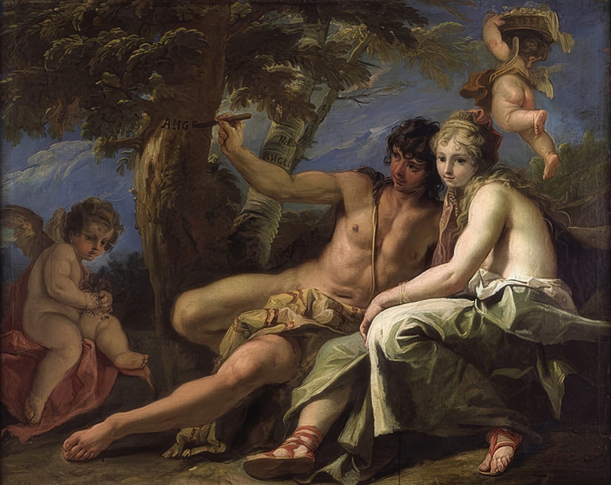 Angelika en Medoro door Sebastiano Ricci