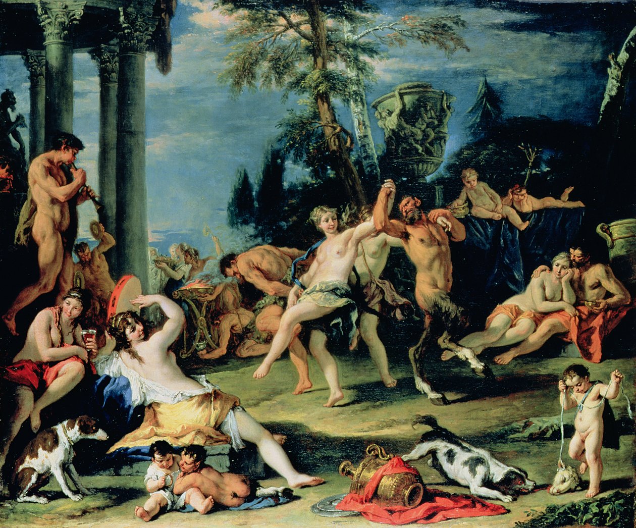 Bacchanaal ter Ere van Pan door Sebastiano Ricci