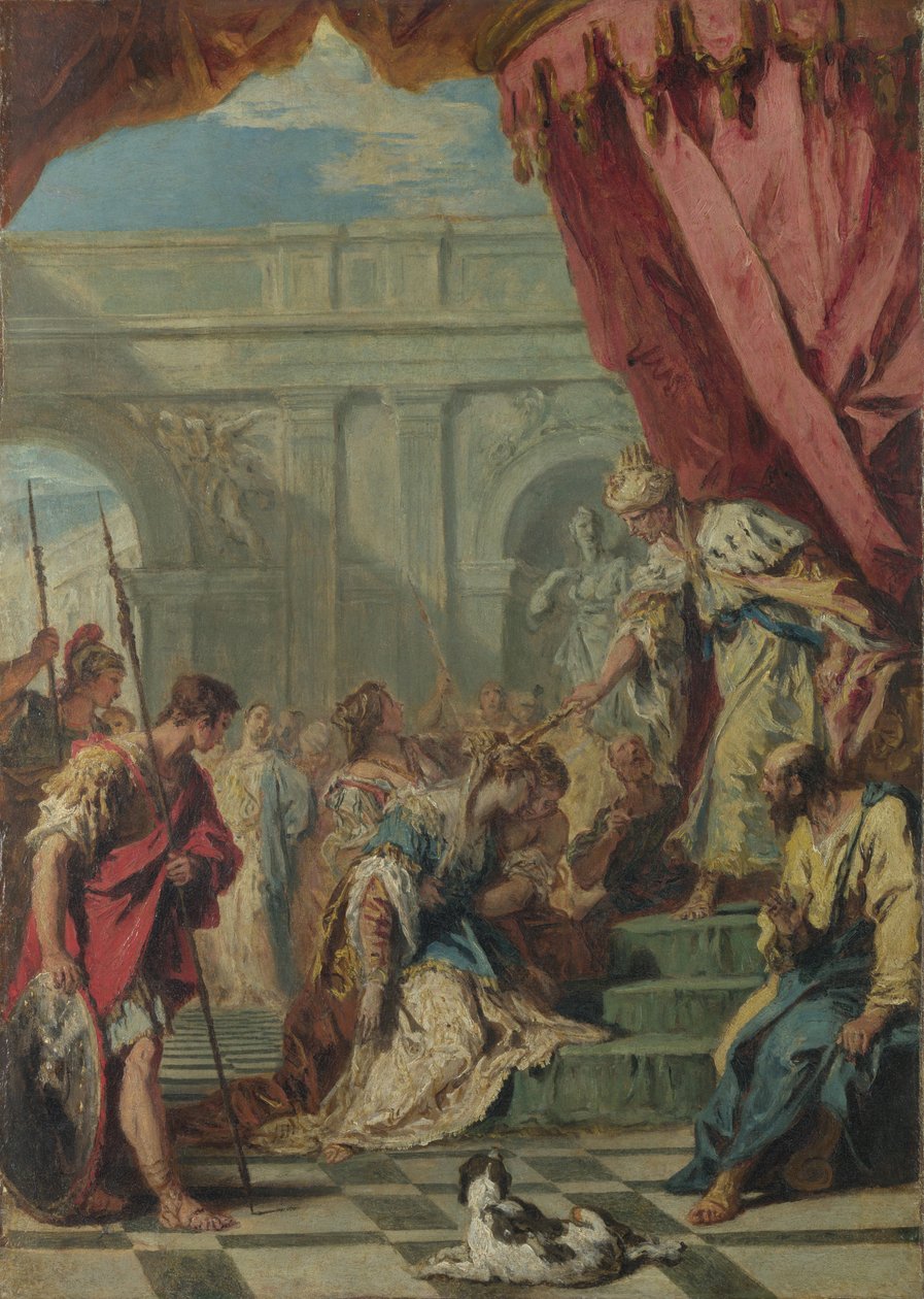 Esther voor Ahasveros, ca. 1730 door Sebastiano Ricci