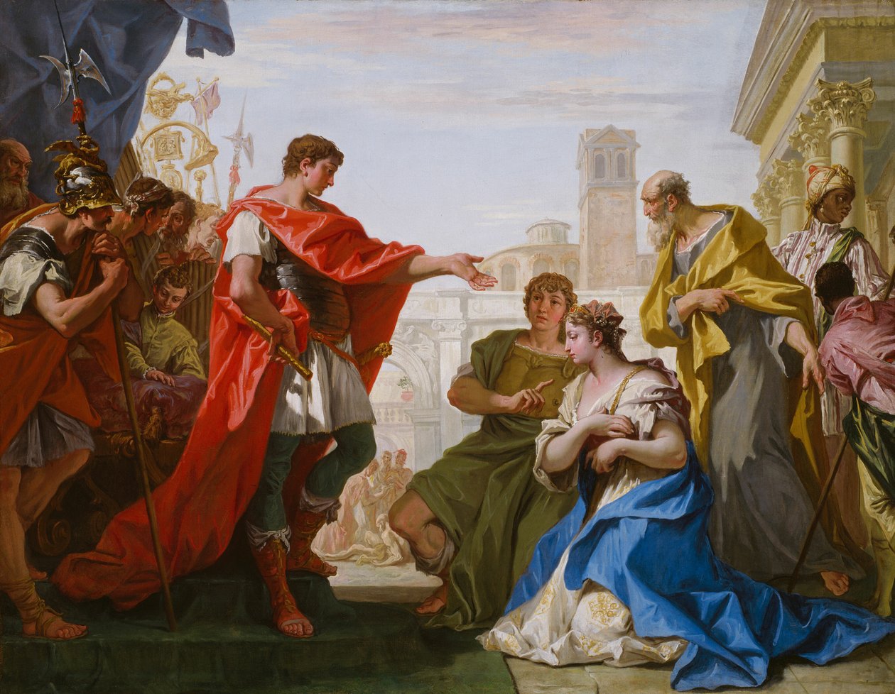 De matigheid van Scipio door Sebastiano Ricci