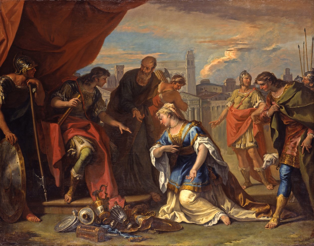 De matigheid van Scipio, ca. 1708-1710 door Sebastiano Ricci