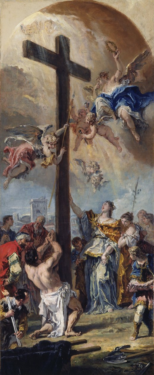 De Verheffing van het Ware Kruis door Sebastiano Ricci