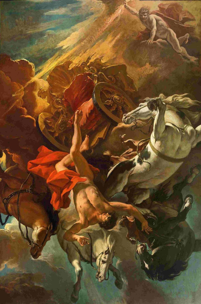 De val van Phaëton door Sebastiano Ricci