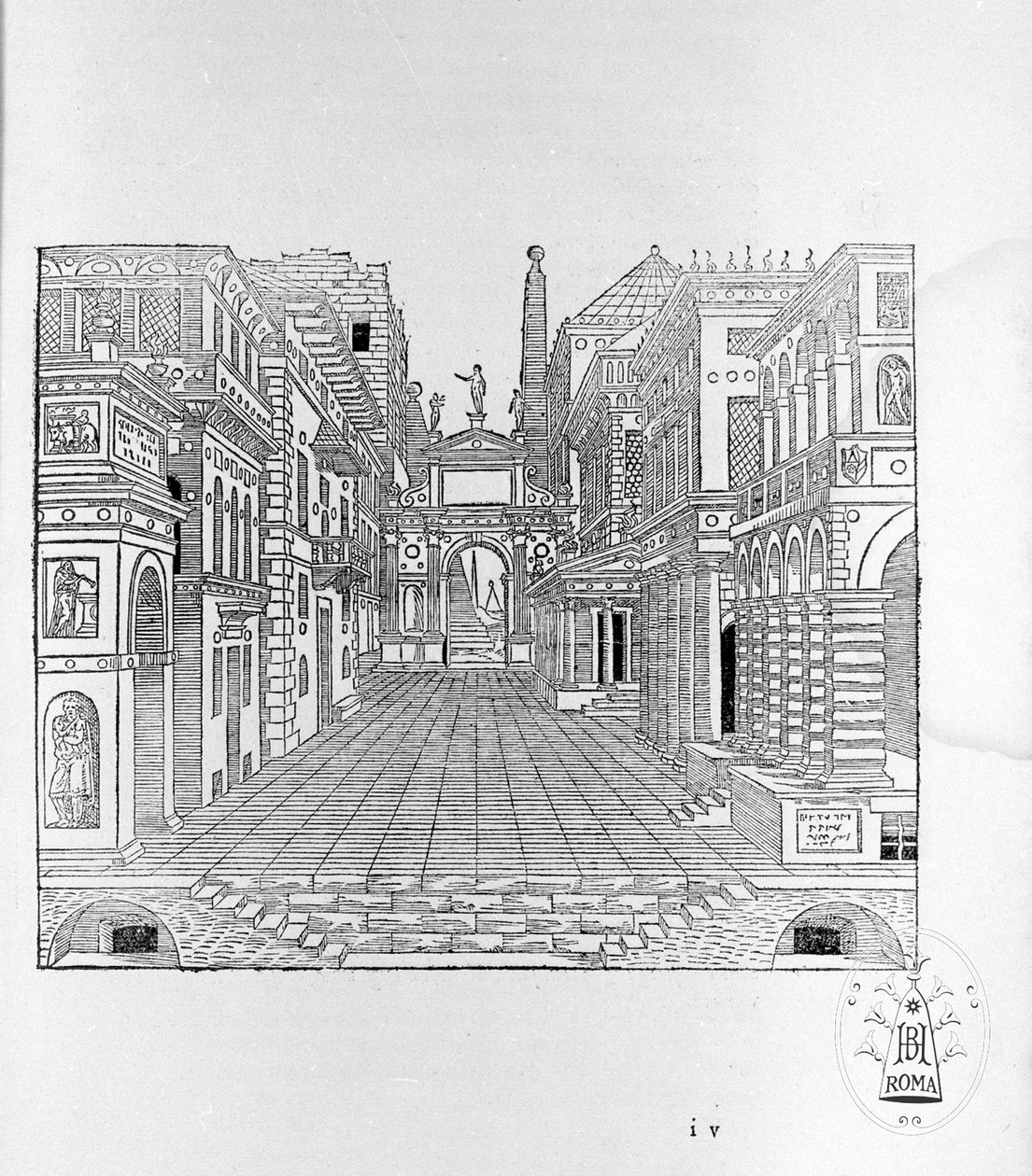 Il secondo libro della perspettiva Scena Tragica door Sebastiano Serlio