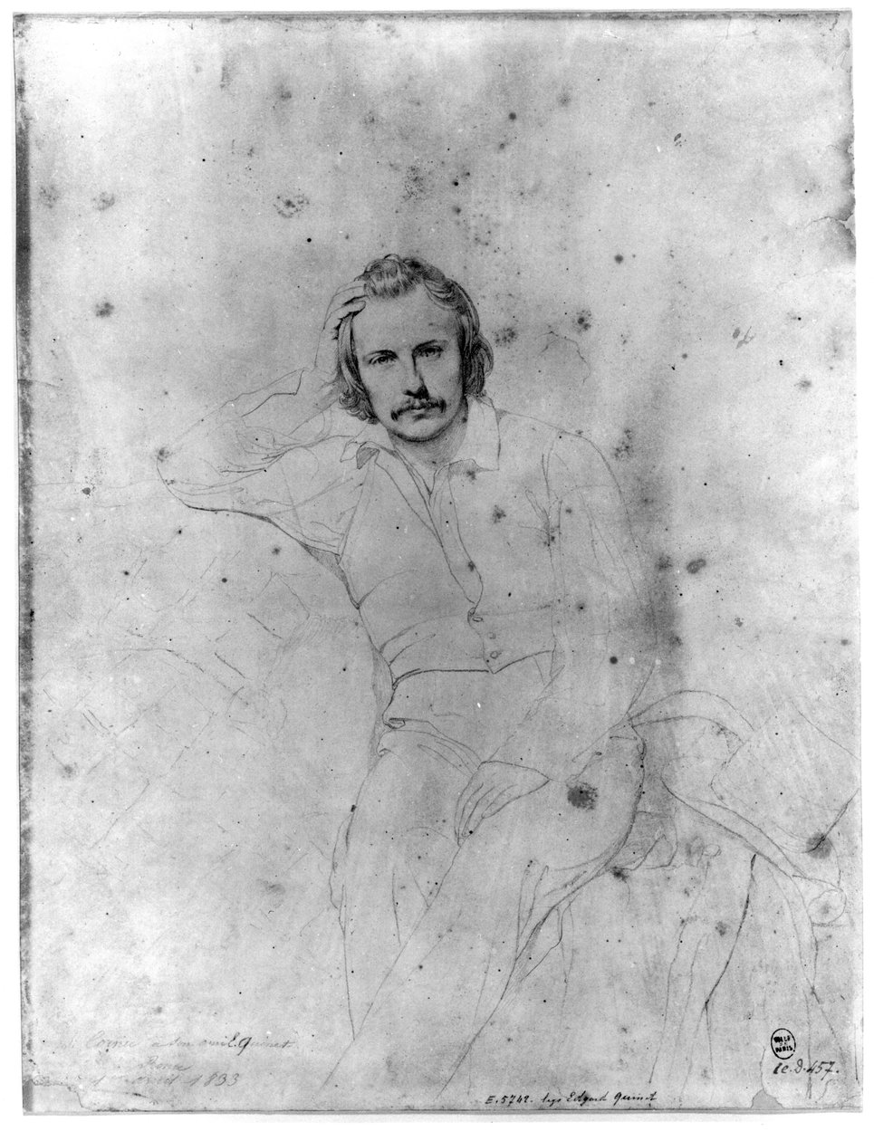 Edgar Quinet, 1833 door Sebastien Melchior Cornu