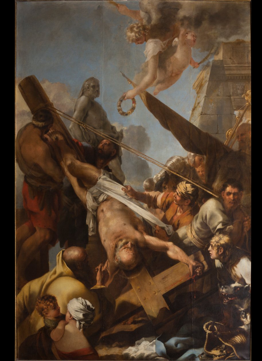 De kruisiging van Sint Petrus door Sébastien Bourdon