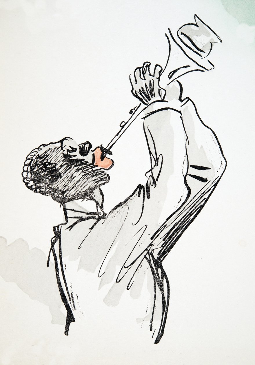 Trompetspeler, uit White Bottoms, uitgegeven 1927 door Sem