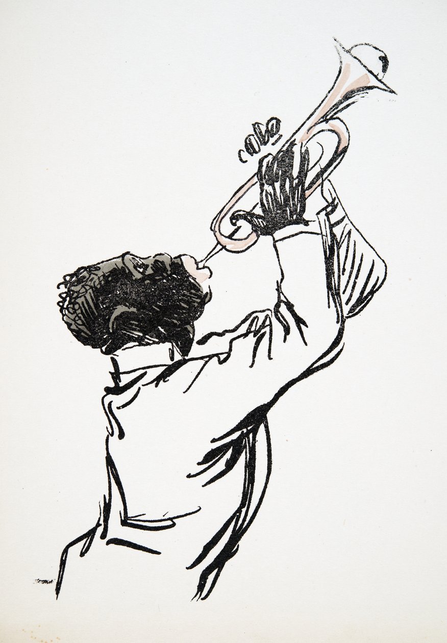 Trompetspeler, uit White Bottoms, uitgegeven 1927 door Sem