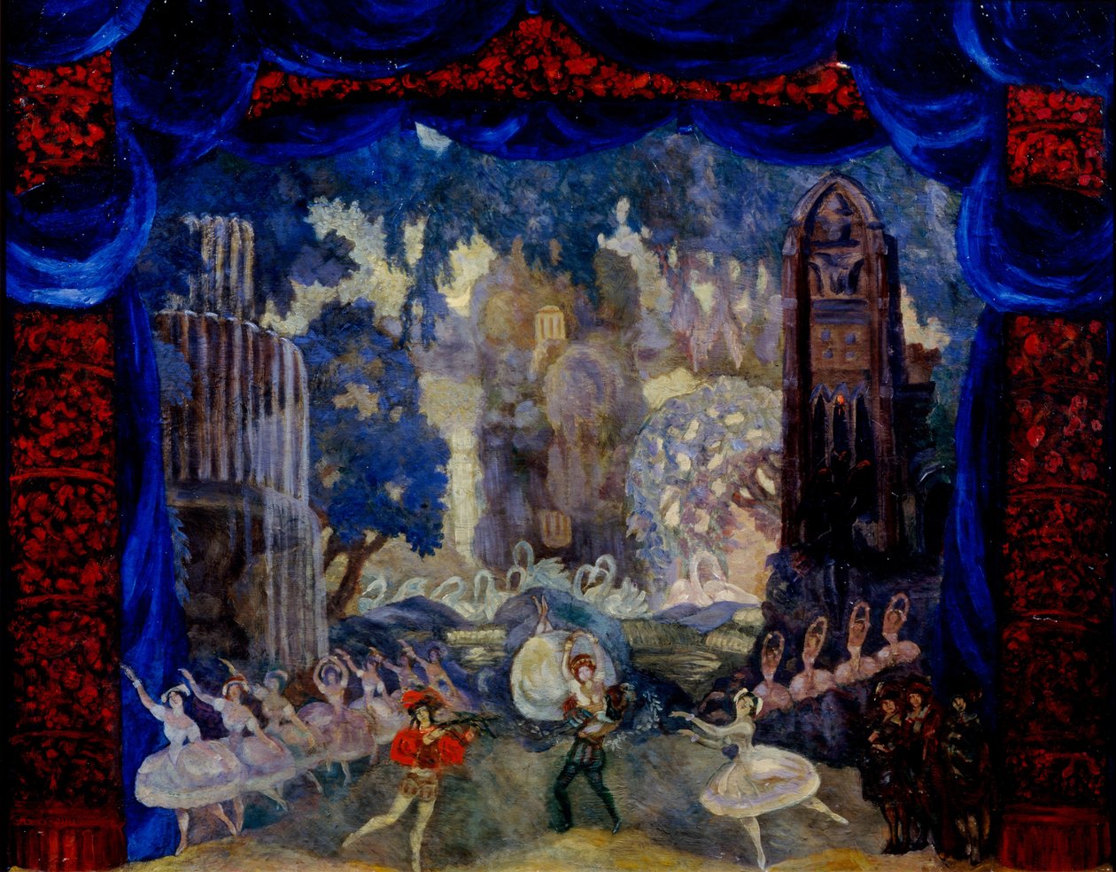 Ballet, 1910 door Sergei Yurievich Sudeykin