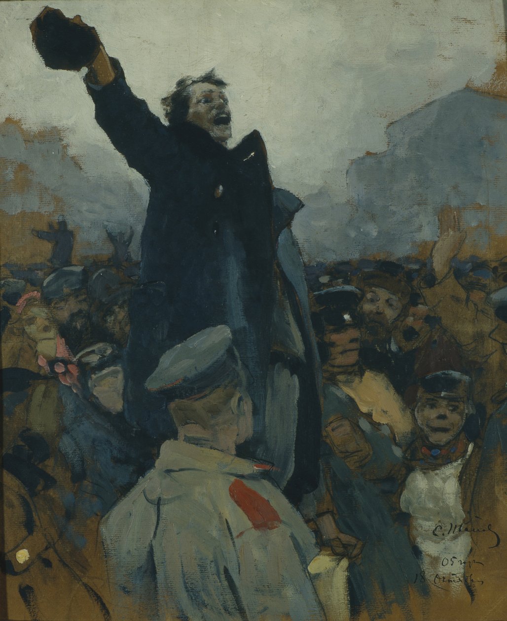 De manifestatie van 1905, 1905 door Sergej Vasilevic Ivanov