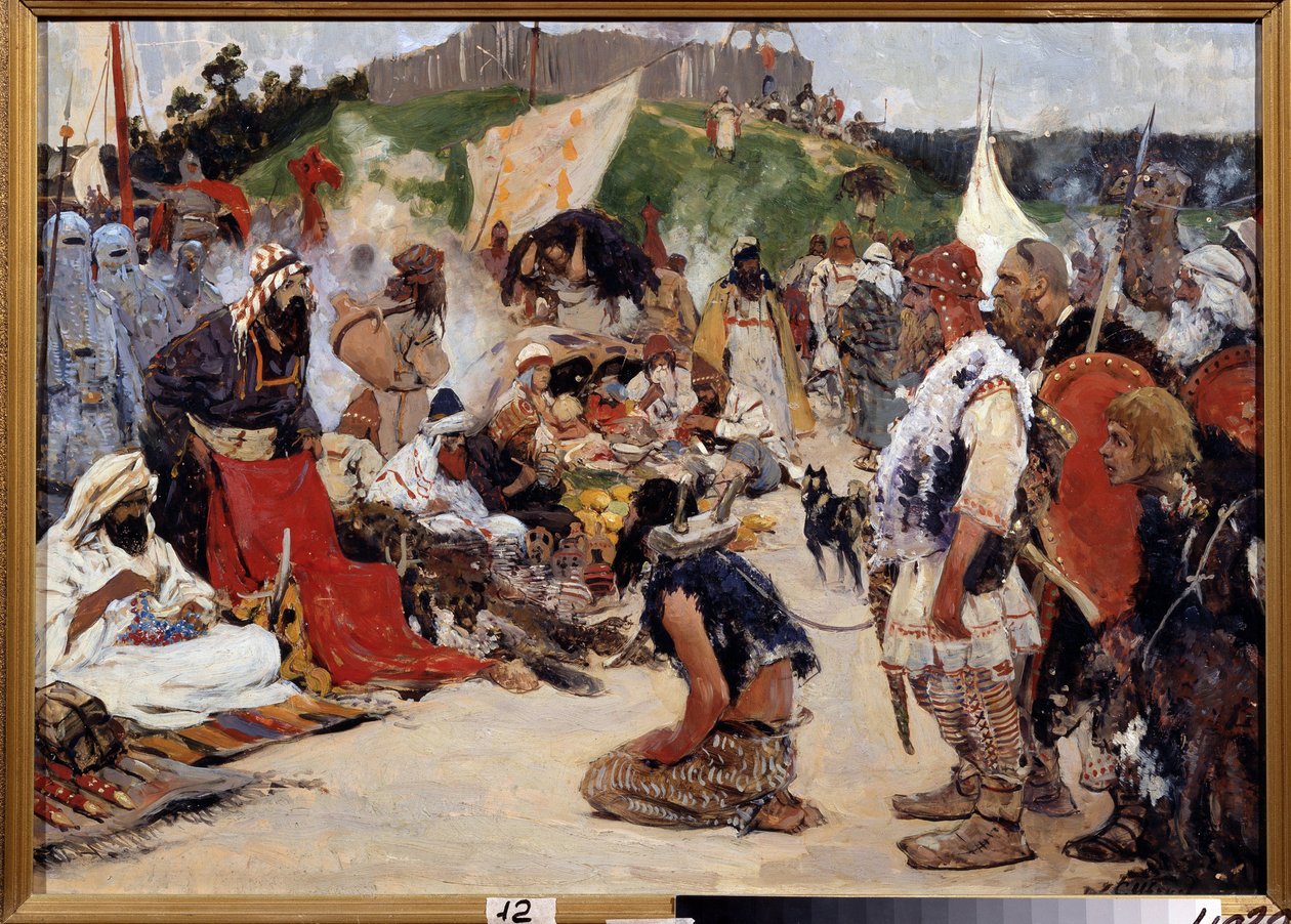 Handel in een Oost-Slavische staat door Sergej Vasilevic Ivanov