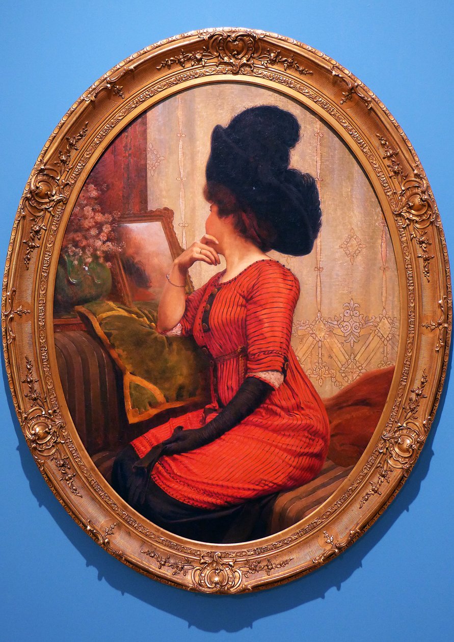 De vrouw in het rood door Servais Joseph Detilleux