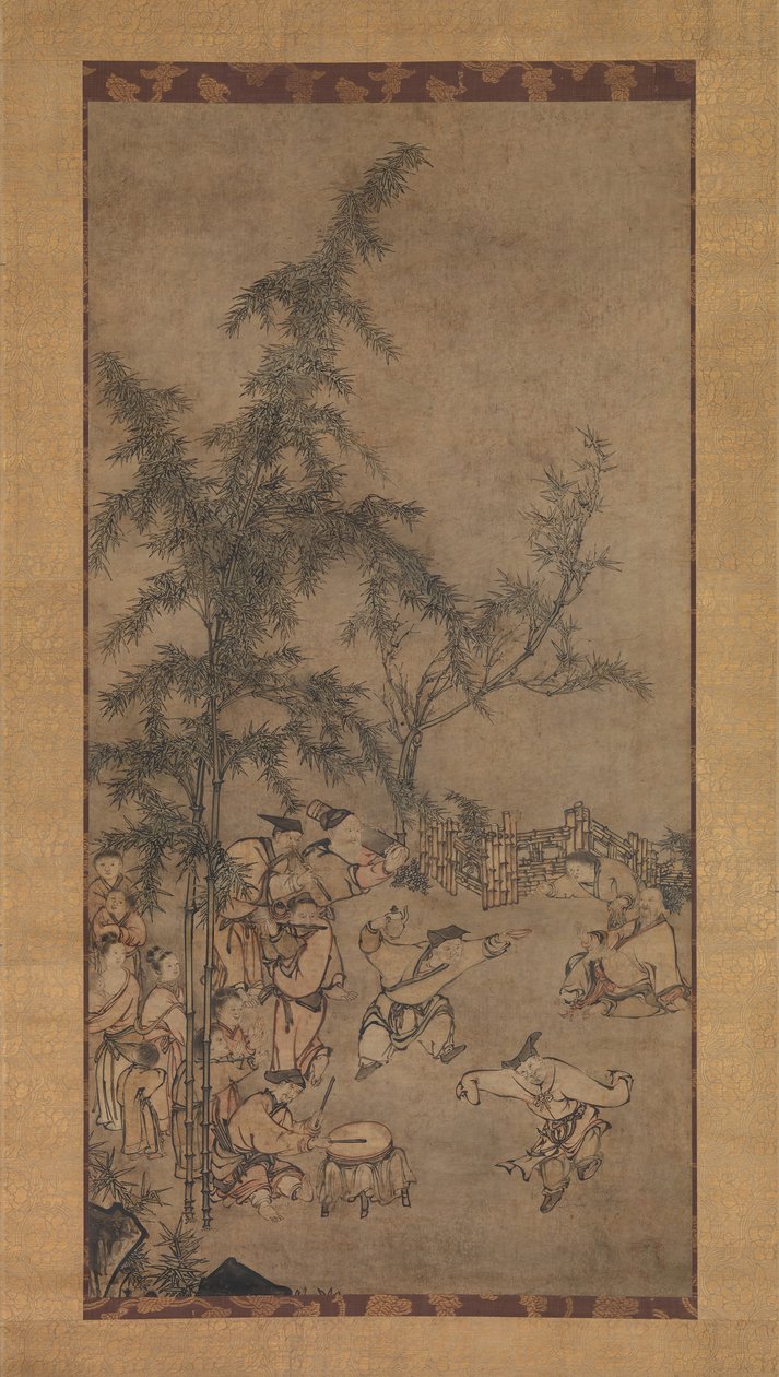 Zeven wijzen van het bamboebos, 1550s door Sesson Shukei