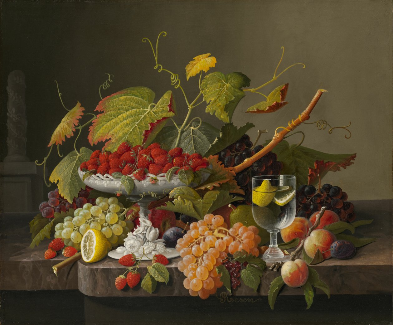 Een overvloed aan fruit door Severin Roesen