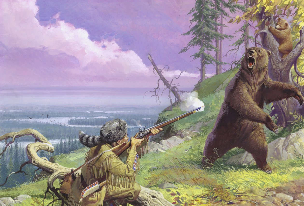 Daniel Boone baant het pad van de wildernis door Severino Baraldi