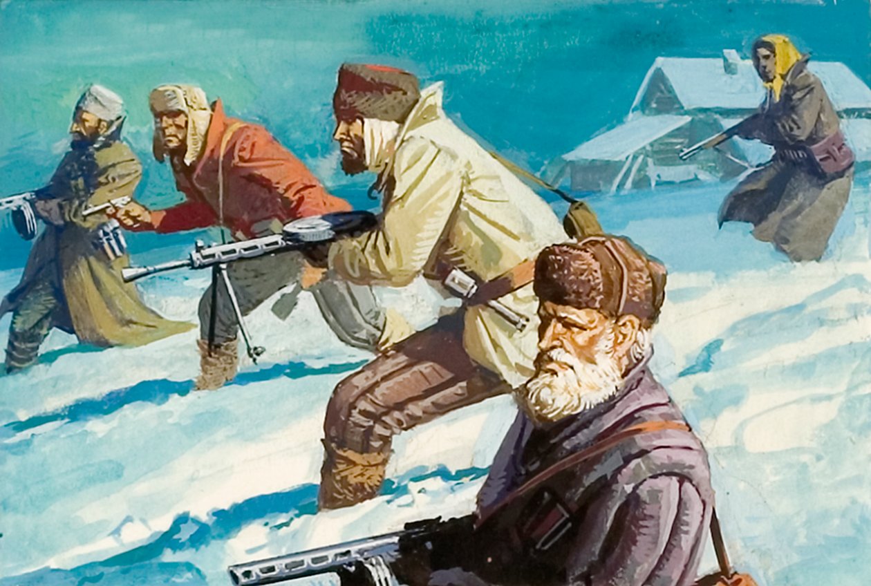 Russen verdedigen hun land tijdens Hitlers invasie door Severino Baraldi