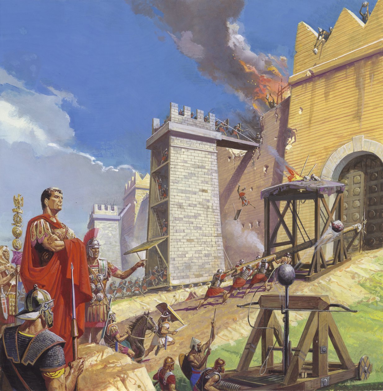 Scipio Aemilianus leidt de aanval op Carthago door Severino Baraldi