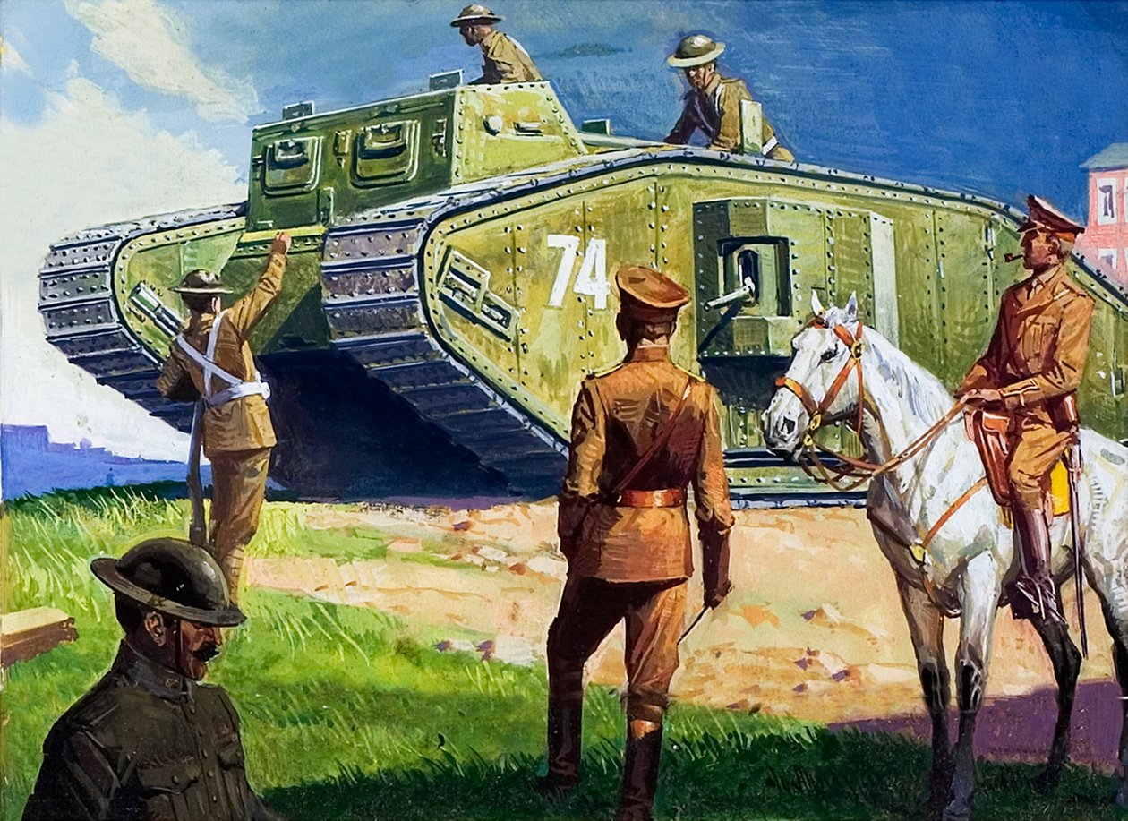 Tank aan het westelijk front door Severino Baraldi