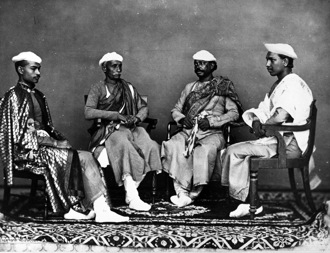 Bankiers, Delhi, ca. 1863 door Shepherd and Robertson